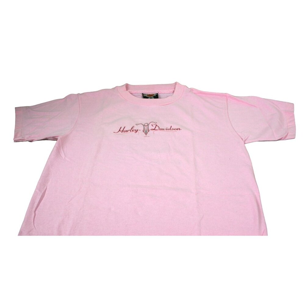 Vintage Harley-Davidson East Coast Quantico Pink Tee Youth Size 14-16 New - Picture 9 of 9